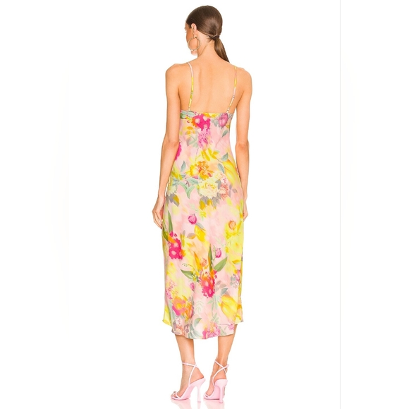 9. NWT LE SUPERBE BESSETTE SLIP DRESS IN MELTING LEMONS - Picture 3 of 4